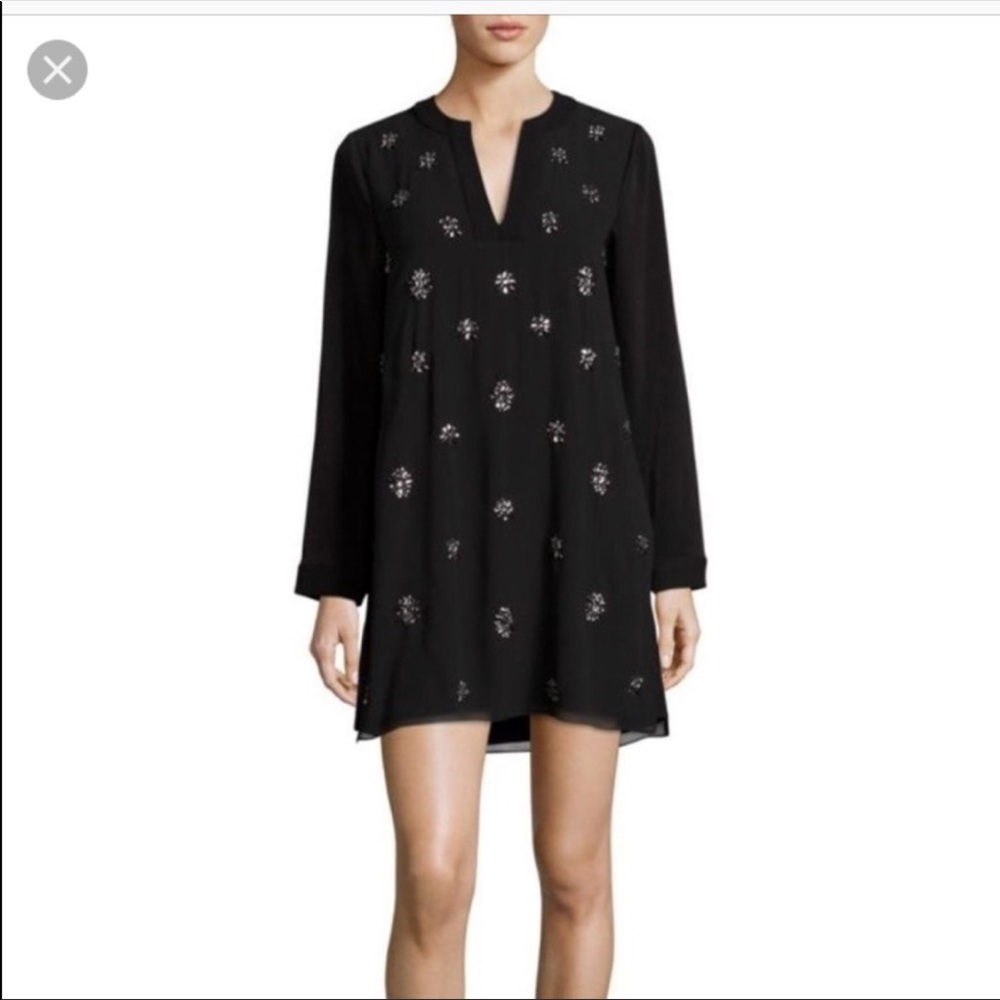 BCBG Maxazria Dyanne Embellished Shift Dress, Size XS